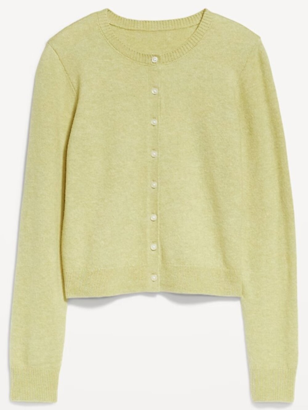 Old Navy SoSoft Cropped Cardigan Sweater Shade Lemongrass Lime Green Yellow 2X